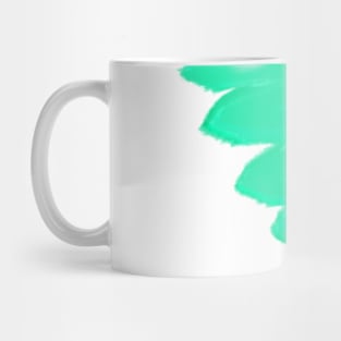 Abstract Neon Mint Brush Stroke Mug